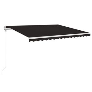 vidaXL Automatick&aacute; mark&iacute;za, LED a senzor vetra 400x350 cm, antracitov&aacute;