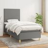 vidaXL Boxspring posteľ s matracom tmavosiv&aacute; 90x190 cm l&aacute;tka