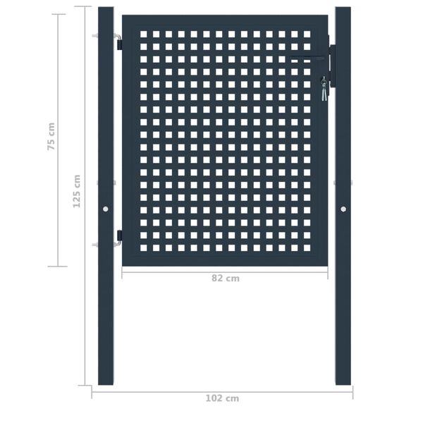 vidaXL Plotov&aacute; br&aacute;na antracitov&aacute; 102x75 cm oceľov&aacute;