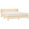vidaXL Posteľn&yacute; r&aacute;m boxspring s matracom kr&eacute;mov&yacute; 180x200 cm l&aacute;tka