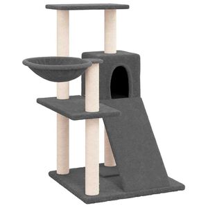vidaXL &Scaron;krabadlo pre mačky so sisalov&yacute;mi stĺpikmi tmavosiv&eacute; 82 cm