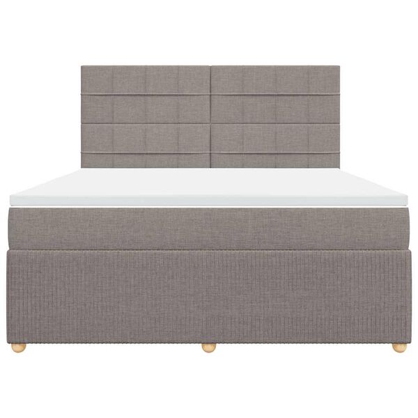 vidaXL Posteľn&yacute; r&aacute;m boxspring s matracom sivohned 180x200 cm l&aacute;tka