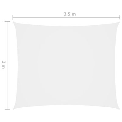 vidaXL Tieniaca plachta oxfordská látka obdĺžniková 2x3,5m biela