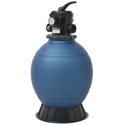 vidaXL Bazénová piesková filtrácia so 6-cestným ventilom, modrá 460 mm