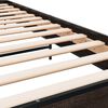 vidaXL Posteľn&yacute; r&aacute;m hned&yacute; dub 100x200 cm kompozitn&eacute; drevo a kov