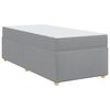 vidaXL Rám postele s matracmi Svetlosivá 100 x 200 cm látka