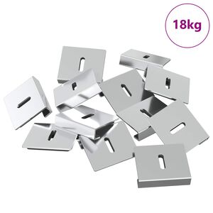 vidaXL Držiak na zrkadlo 340 pcs Niklov&aacute; 35 x 30 x 8,3 mm Oceľ