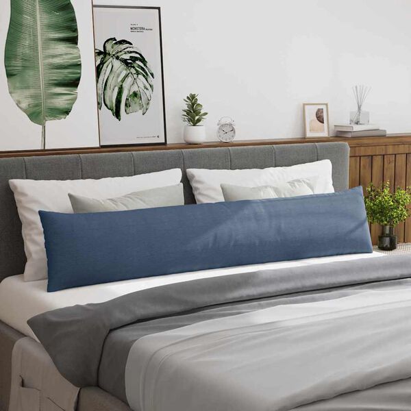 vidaXL Vankúše na pohovku 2 pcs Modrá 200 x 40 cm Kordúrová tkanina