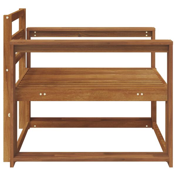 vidaXL Z&aacute;hradn&aacute; stredn&aacute; sedačka Pevn&eacute; ak&aacute;ciov&eacute; drevo Pr&iacute;rodn&aacute;