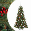 vidaXL Umel&yacute; vianočn&yacute; stromček s vianočn&yacute;mi guľami 150 cm 150 LED