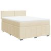 vidaXL Posteľn&yacute; r&aacute;m boxspring s matracom kr&eacute;mov&yacute; 160x200 cm l&aacute;tka