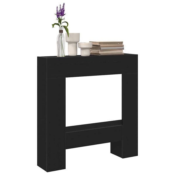 vidaXL Krb Surround Čierny dub 81x18x82 cm Upravené drevo