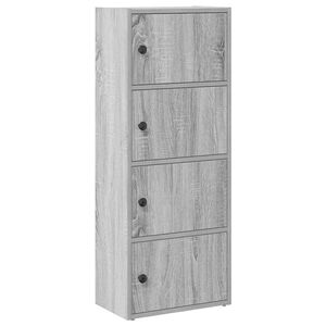 vidaXL Knižnica siv&aacute; sonoma 40x24x102 cm kompozitn&eacute; drevo