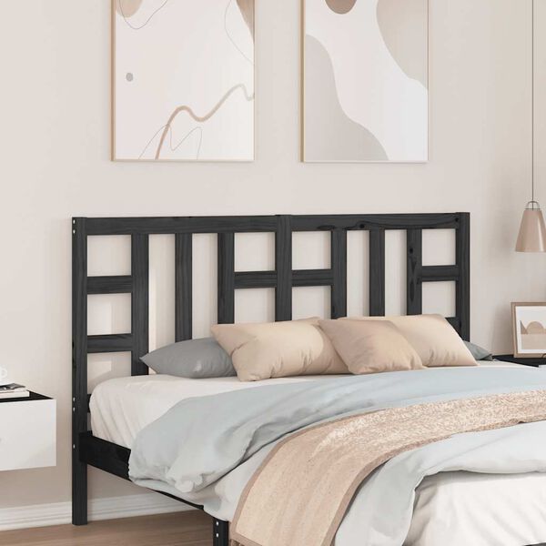 vidaXL Čelo postele čierne 146x4x100 cm masívna borovica