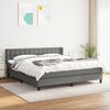 vidaXL Boxspring posteľ s matracom tmavosiv&aacute; 180x200 cm l&aacute;tka