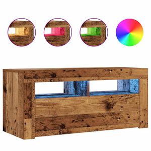 vidaXL TV skrinka s LED star&eacute; drevo 90x35x40 cm kompozitn&eacute; drevo