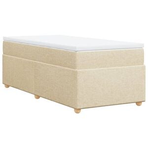 vidaXL Posteľn&yacute; r&aacute;m boxsping s matracom kr&eacute;mov&yacute; 80x200 cm l&aacute;tka