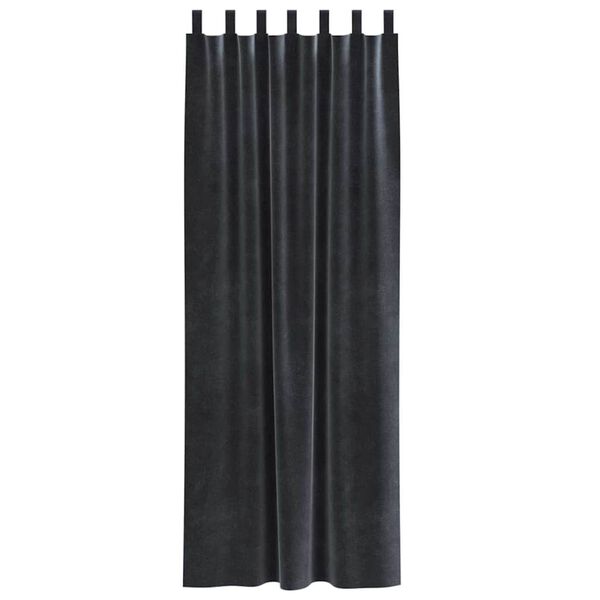 vidaXL Zatemňovacie z&aacute;vesy 2 pcs Tmavo &scaron;ed&aacute; 140 x 225 cm Zamat