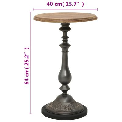 vidaXL Koncový stolík z jedľového dreva 40x64 cm hnedý