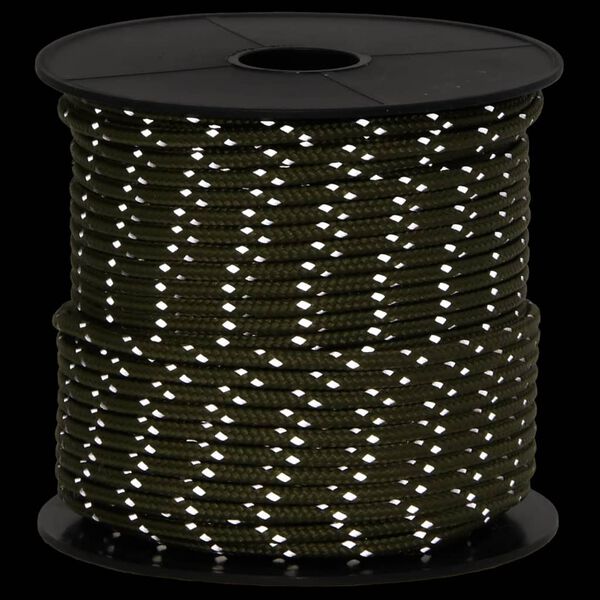 vidaXL Stanové lano s reflexnými pásikmi a napinákmi 50 m 4 mm