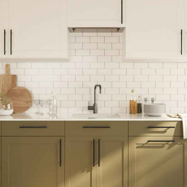 vidaXL Rukoväte na skrinku 20 ks čierne 192 mm nehrdzavejúca oceľ