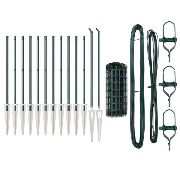 vidaXL Plot s podperou Zelen&aacute; 0,8 x 25 m Ocel a PVC