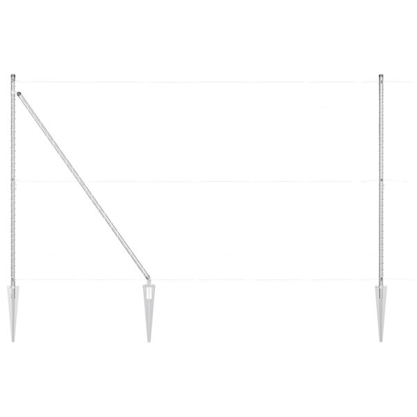 vidaXL Plotové stĺpy 13 pcs Strieborná Ø32mm 170 cm Pozinkovaná oceľ