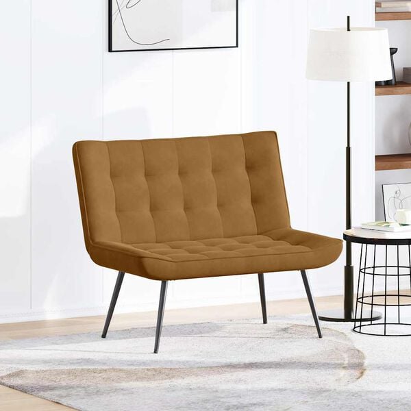 vidaXL Lavička hned&aacute; 110x74x84 cm zamat