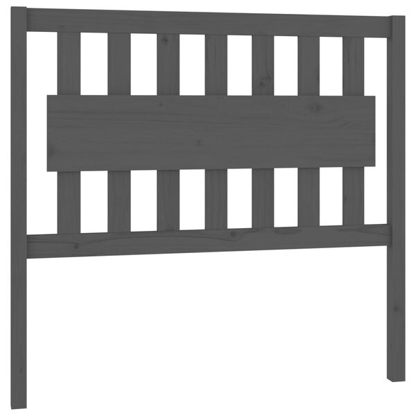 vidaXL Čelo postele sivé 105,5x4x100 cm masívna borovica