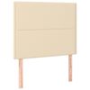 vidaXL Čelo postele krémové 100x5x118/128 cm umelá koža