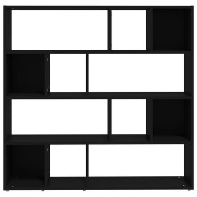 vidaXL Knižnica/deliaca stena čierna 105x24x102 cm