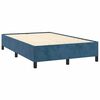 vidaXL Boxspring posteľ s matracom, tmavomodr&aacute; 120x190 cm, zamat