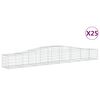 vidaXL Obl&uacute;kov&yacute; gabionov&yacute; k&ocirc;&scaron; 25 ks 400x50x40/60 cm pozinkovan&eacute; železo