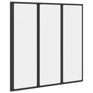 vidaXL Sprchov&aacute; z&aacute;stena Čierny 120 x 2 x 117 cm Hlin&iacute;k a PP