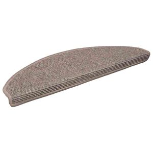 vidaXL Schodov&eacute; rohože 15 ks 65x21x4 cm tmavo b&eacute;žov&eacute;, polkruhov&eacute;, veľk&eacute;