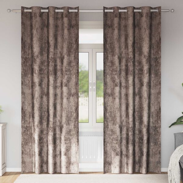 vidaXL Sametov&eacute; z&aacute;vesy 2 pcs Kapuč&iacute;nov&aacute; 225 x 140 cm Zamat