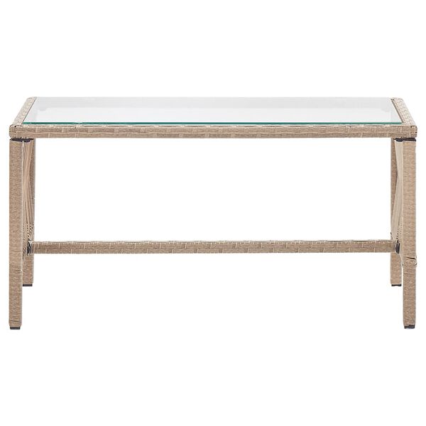 vidaXL 4-dielna záhradná sedacia súprava+podložky, polyratan, béžová