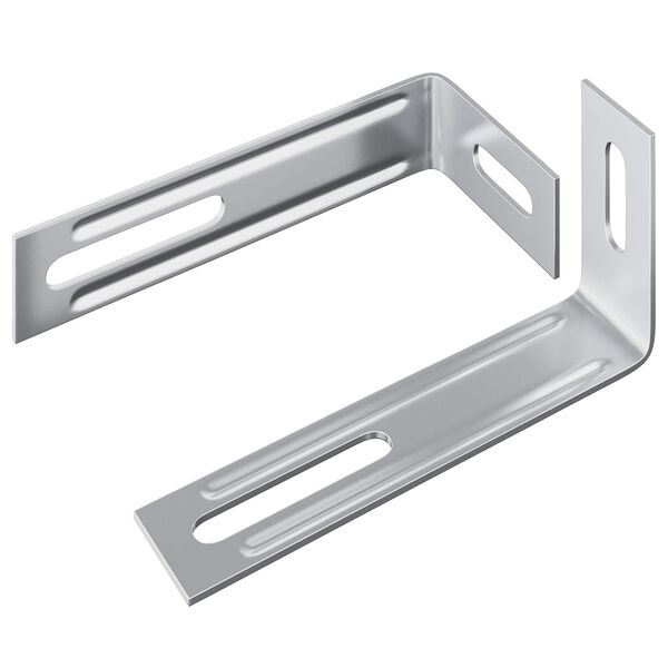 vidaXL Proti&scaron;mykov&yacute; držiak 2 pcs Strieborn&aacute; 74,5 x 15 x 32 mm Železo
