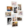 vidaXL Kol&aacute;žov&yacute; fotor&aacute;mik na 10 fotiek (10x15 cm) biely MDF