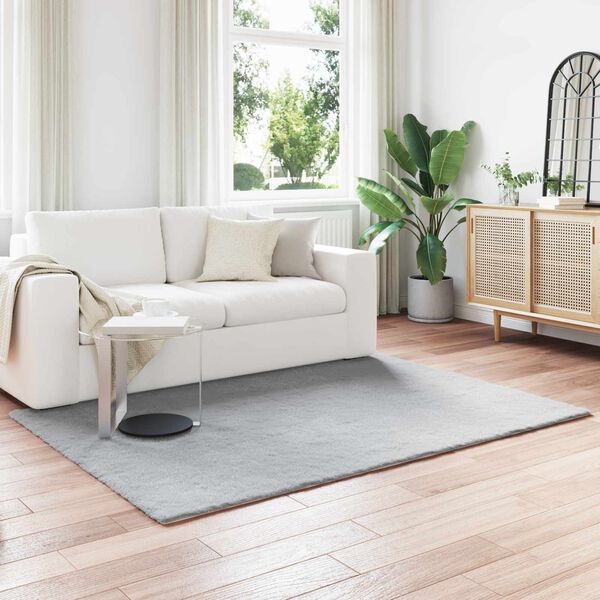 vidaXL Koberec z umelej kr&aacute;likovej kožu&scaron;iny Olite Siv&aacute; 120 x 170 cm