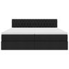vidaXL Posteľ so svetlami LED di&oacute;dy Čierna 180 x 200 cm l&aacute;tka