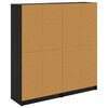 vidaXL Highboard 2 pcs Čierny dub 68 x 37 x 142 cm Kompozitn&eacute; drevo