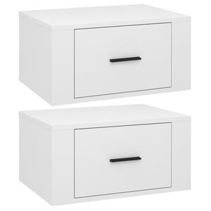 vidaXL N&aacute;stenn&eacute; nočn&eacute; stol&iacute;ky 2 ks leskl&eacute; biele 50x36x25 cm