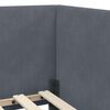 vidaXL Rohový rám postele Tmavo šedá 90 cm x 190 cm Zamat