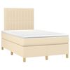 vidaXL Boxspring posteľ s matracom kr&eacute;mov&aacute; 120x190 cm l&aacute;tka