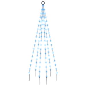 vidaXL Vianočn&yacute; stromček na tyč 108 modr&yacute;ch LED 180 cm