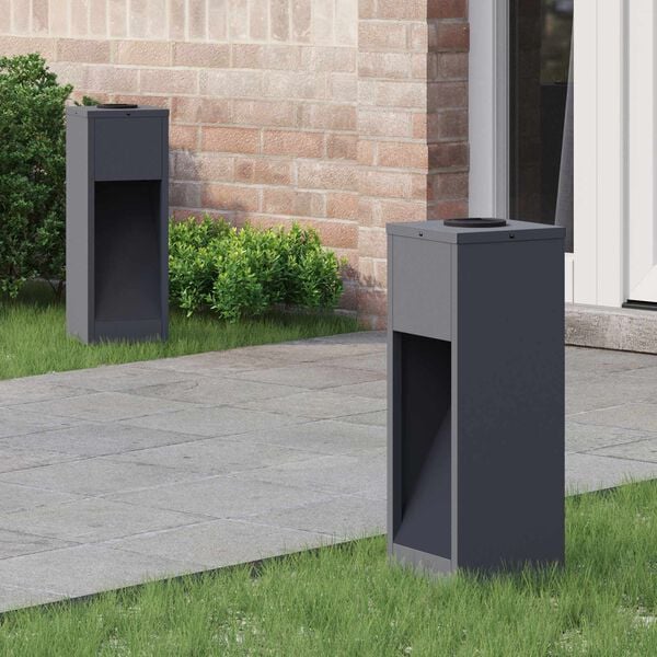 vidaXL Solárna LED chodníková lampa 2 pcs Antracit