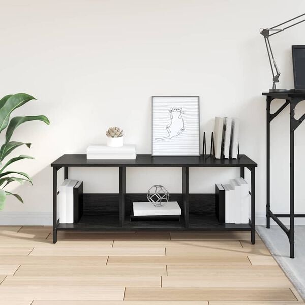 vidaXL Reg&aacute;l na knihy Čierny dub 102 x 32 x 40,5 cm Kompozitn&eacute; drevo