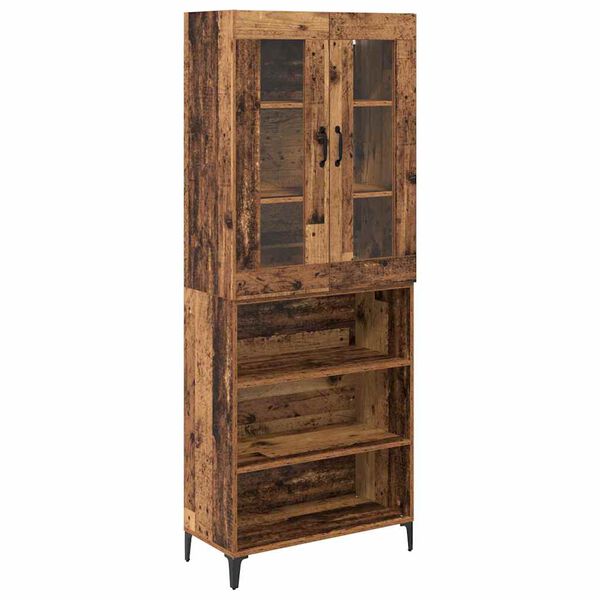 vidaXL Highboard Star&eacute; drevo 69,5 x 34 x 180 cm Kompozitn&eacute; drevo