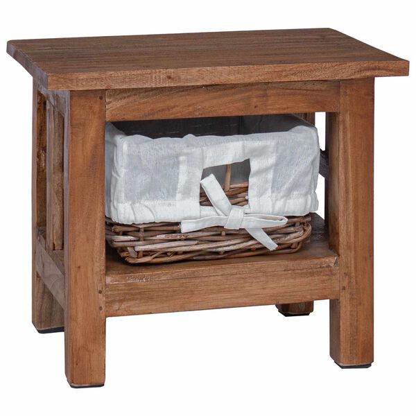 vidaXL Bočn&yacute; st&ocirc;l Hned&aacute; Mahag&oacute;nov&yacute; mas&iacute;v